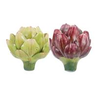 Gadpiparty Plastic Fruit 2pcs Artificial Artichokes Fake Artichokes Model Simulation Vegetables Artichoke Faux Fruits for Home Kitchen Desktop Decor, Green and Purple Home Decor