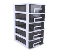 Gadpiparty Plastic Storage Organiser with Five-layer Multi-deck Drawer Design, Pp Material and Simple Fashion Shape, for Office and Study Room to Help Keep Things Neat and Orderly