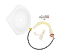 Gadpiparty Plastic Wall Mount Utility Sink for Bathroom and Office Compact Corner Wash Basin with Easy Installation Modern Sleek Design Multifunctional Corner Wall Mounted Basin