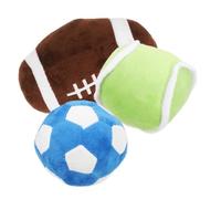 Gadpiparty Plush Dog with Soft Soccer Ball Football Tennis Ball for Puppies and Cats for Chewing Fetching Training and Activity Soft Plush Exterior with PP Cotton Filling