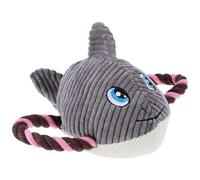 Gadpiparty Plush Squeaky Dog for Small to Medium Dogs, Shark Shape Interactive Puppy Chew for Teeth Cleaning and Dental Care, Soft Sturdy Pet for Indoor Play