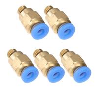 Gadpiparty Pneumatic Straight Fitting Plastic Metal Construction Pc4-m6 5 Pcs for 4mm Od Reprap 3D Printer Bowden Tubing Suitable for 3D Printer Effector with Hotend Assembly and Other