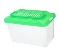 Gadpiparty Portable Handheld Pet Transport Box Medium Green Plastic Turtle Tank Lizard Nest Reptile Carrier for Travel with Handle