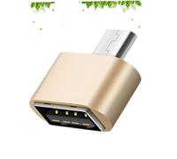 Gadpiparty Portable Micro USB Otg Adapter Memory Reader Expansion for Smartphones and Tablets Mini External USB Connector for File Transfer and Device Connection Golden Random Color