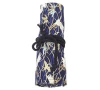 Gadpiparty Portable Roll Up Pencil Pouch Capacity Canvas Pen Bag Decorative Chinese Style Pen Wrap Durable Storage for Colored Pencils and Ink Pens for Artists