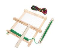 Gadpiparty Portable Small Wooden Weaving Loom DIY Knitting Machine for Beginners and Teens Easy to Use Handcrafted Weaving Tool Versatile Frame for Handmade Crafting and Creative Projects