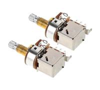 Gadpiparty Potentiometers Long A500k for Shaft Electric Audio Split 2pcs Knurled Metal Volume Tone Control Knobs 18mm Sturdy Fast Switching Guitar and Bass for Live Performances