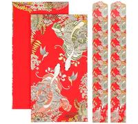 Gadpiparty Printed Delicate Money Pouches 20Pcs Red Packet Envelopes Japanese Style Fish Motifs for Wedding and Year-End Party Use, Suitable for Friends