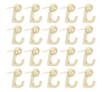 Gadpiparty Push Pin Hooks Decorative Wall Thumbtacks Zinc Alloy in Golden Colour 20pcs Lightweight and Easy to Store for Fixing Schedules and Hanging Keys for Chalkboard and Bulletin Board