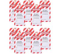 Gadpiparty PVC Lockout Tags Sturdy Plastic Lockout Tags 10pcs for Equipment Repair with Custom Warning Messages, Work Efficiency, Suitable for Workshops and Hazard Warning