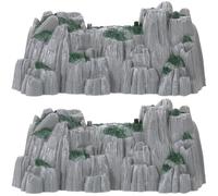 Gadpiparty Realistic Plastic Train Tunnel and Universal Track Compatibility with Rugged Surface 2pcs and Diorama Building Accessories for Train Sets
