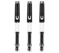 Gadpiparty Refillable Fountain Ink Brush Pens and Continuous Ink Flow 3pcs with Flexible Nylon Brush Tips Abs Material Calligraphy Pens for Writing and Drawing, for Scrapbook and School Use