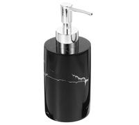 Gadpiparty Refillable Hand Soap Dispenser Good Sealing Effect to Avoid Liquid Leakage with Marble Pattern, 270ml Capacity, Black Abs and Resin Material for Bathroom Shampoo and Conditioner