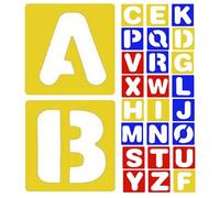 Gadpiparty Reusable Alphabet Letter Stencils with Multi-Surface Compatibility 26pcs Sturdy Pp Material for Painting on Wood and Paper for Wall Art and Parent Interaction Activities