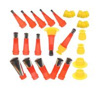 Gadpiparty Reusable Stainless Steel Silicone Caulk Nozzle Set with Protective Cover and Base Including Hard and Soft Bases Plus Small Elbow Tips Durable Finisher Tool for Kitchen Bathroom