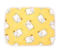 Gadpiparty Reusable Washable Small Pet Pee Pad 35x45cm Soft Wear-resistant Guinea Pig Cage Liner with Cartoon Yellow Elephant Pattern for Rabbit and Hamster Training