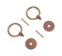 Gadpiparty Ring Cabinet Pulls 2 Pack Antique Style Copper Handles for Wardrobes Cupboards 4Cm Drop Ring Knobs Easy to Install Furniture Drawer Hardware