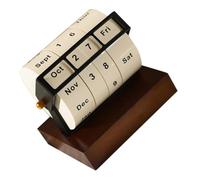 Gadpiparty Rotary Perpetual Desk Calendar with Metal Engraved Wheel Sustainable Management Tool for Office and Home Date Display for Easy Daily Organization and Elegant Workspace Decor