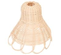 Gadpiparty Rustic Rattan Ceiling Lamp Shade for Pendant Lamp with Stable Structure and Softens Light, Beige Woven Lampshade for Restaurant or Wedding Decor, Chic and Elegant Design