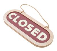 Gadpiparty Rustic Wood Open and Close Sign Double-sided Door Plaque Hanging Decor for Home Bar Cafe Shop Business Status Indicator