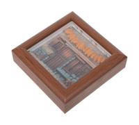 Gadpiparty Rustic Wooden Photo Frame Table Lamp for Shelf Decor | Vintage Farmhouse Style, 3d Miniature Artwork, Bedside Table Display, for Holidays and Birthdays