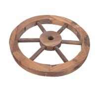 Gadpiparty Rustic Wooden Wagon Wheel Wall Decor Retro Farmhouse Style Wall Art for Living Garden Garage with Easy Hanging Installation