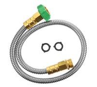 Gadpiparty Rustproof Stainless Steel Garden Water Hose Connector Flexible Leakproof Extension Attachment with Heavy-Duty Joints and Gaskets for Lawn Watering