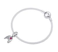 Gadpiparty S925 Pure Silver Pendant Diy Charm for Necklace Bracelet Jewelry Making Hollow Ribbed Fashion Metal Charm Accessory for Women