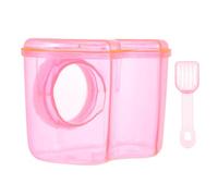 Gadpiparty Sand Bath Container Pet Hamster Bathroom Accessory Acrylic with Creative Shape Hamster and Lightweight Design, Easy to Clean with Red Sand Shovel for Small Animal Bathing