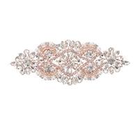 Gadpiparty Sash Rhinestone Applique Belt Rhinestone Applique Delicate Elegant Pearls Decorative Effect Simple Application Method for Dress DIY Clothing Style Handicraft Projects