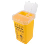 Gadpiparty Sharps Container 1.296L | Locking Lid Leak-Proof PP Sharps Bin for Home Clinic Tattoo Studio Travel Yellow/Red