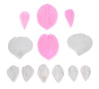 Gadpiparty Silicone Flower Mold DIY Craft Mold 6pcs Set Reusable Flexible Silicone Material Detailed Vein Pattern Chic Cake Decoration Supplies for Candy Making and Flower Crafting