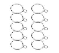 Gadpiparty Silver Metal Curtain Not Easily Deformed Or Broken with Eyelet Slides 10pcs Minimalist and Stylish Design for Roman Rods for Drapery and Shower Hanging