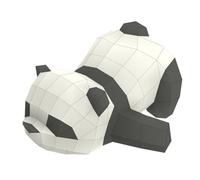 Gadpiparty Sleeping Panda Stereoscopic Paper Model DIY Handmade Geometric Origami Ornament Easy to Assemble Durable Iridescent Paper Decoration for Festivals and Parties