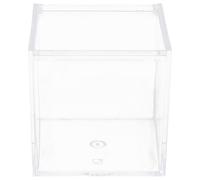Gadpiparty Small Plastic Box with Lid Small Cube Container for Storage and Party Favour, Elegant Simple Design Suitable for Bake and Other Occasion
