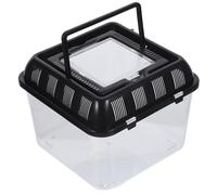 Gadpiparty Small Reptile Terrarium Habitat with Lid, Turtle Living Tank Climbing Pet Feeding Box for Tortoises and Goldfish, Portable Breeding and Transport Container Random Color