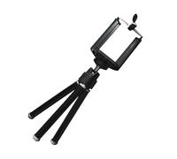 Gadpiparty Small Retractable Tripod for Phone and Digital Camera Mini Table Top Tripod Stand Flexible Legs 2-Section Telescopic Design Stable Platform Suitable for Travel Black