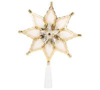 Gadpiparty Snowflake Topper Light up Capiz Bethlehem Star Treetop Holiday Tree Topper Bethlehem Star Ornament Topper Tree Top Ornament Treetop 7c Plastic Christmas Led