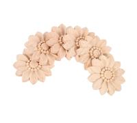 Gadpiparty Solid Wood Carved Appliques Round Onlays for Furniture Decorative Wood Trim Mouldings Cabinet Embellishments DIY Home Decor 1.97 Inch