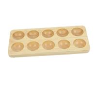Gadpiparty Solid Wood Egg Tray Wooden Storage Organizer for Home Kitchen Eggs Holding Displaying Tray