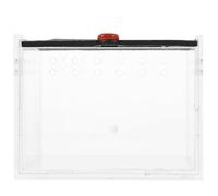 Gadpiparty Spider Enclosure Terrarium Container with Adequate Air Circulation Reptile Feeding Function Acrylic Habitat Feed Box for Jumping Spiders Frogs and House Lizards