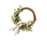 Gadpiparty Spring Realistic Cherry Blossom Wreath Garland Decor for Front Door Wall Hanging, Fake Simulation Flower Adornment for Mother's Day Home and Living Room Decoration