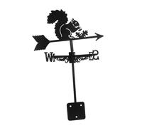 Gadpiparty Squirrel Shaped Iron Weather Vane Decorative Roof Mount Garden Direction Sign Cute Wind Vane Elegant and Sophisticated Outdoor Weathervane for Roof and Garden