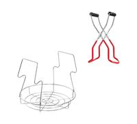 Gadpiparty Stainless Steel and Pp Canning Clip Set with Sturdy Red Household Cans Storage Holder, Multi-purpose Kitchen Storage Rack for Open Cans and Jar Transfer