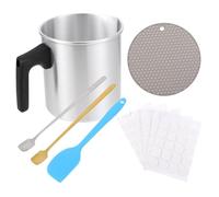 Gadpiparty Stainless Steel Candle Making Pouring Pot DIY Candle Crafts Tool Safe Wax Melting Cup for Beginners and Professionals Kit Random Color