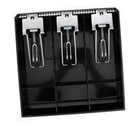 Gadpiparty Stainless Steel Cash Register Insert Tray with Clip Multi Compartment Cash Drawer Organizer Lightweight for Desktop Use Shops and Supermarkets