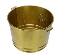 Gadpiparty Stainless Steel Money Burning Bucket Multi-purpose Household Incinerator for Worship and Sacrifice Traditional Paper Furnace with Ancient Pattern Gold Finish