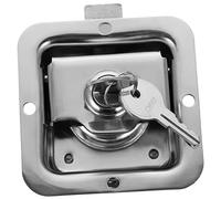 Gadpiparty Stainless Steel Paddle Handle Lock with Keys Heavy Duty Rv Door Latch for Trailer Camper Engineering Vehicle Toolbox Security