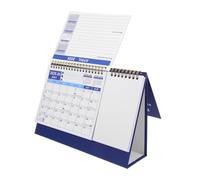 Gadpiparty Standing Desktop English Calendar with Spiral Wire Binding Monthly Daily Scheduler for Office and Home Paper Table Planner for Comprehensive Yearly Planning and Language Learning