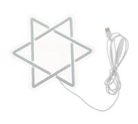 Gadpiparty Star Of David Neon Sign - Hanukkah Decor Jewish Star Shape Neon Light - Led Wall Decor For Home Office Jews Judaism Holiday